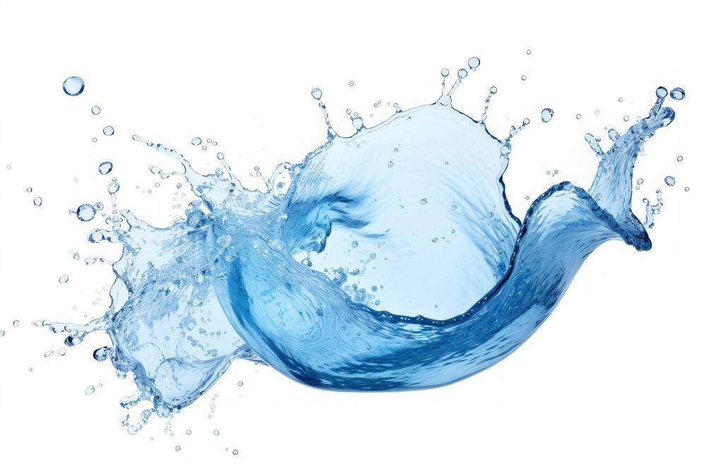 Water splash white background splattered simplicity. AI generated Image by rawpixel.