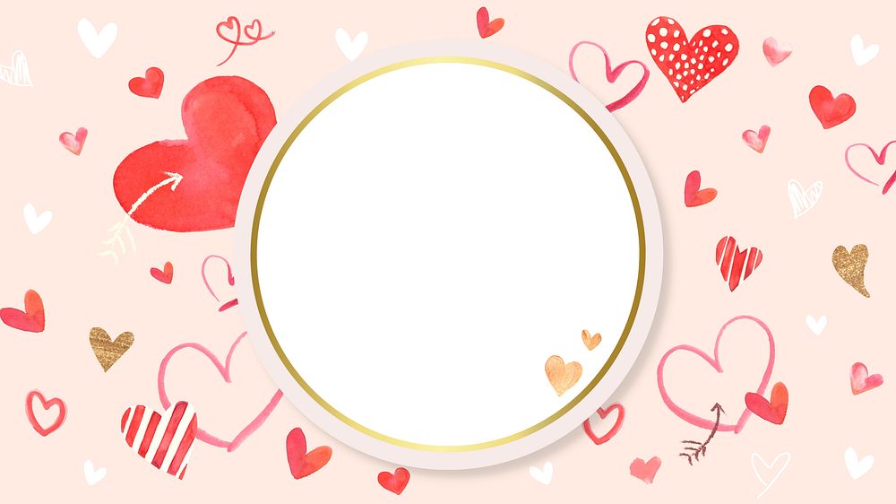 Cute love frame with design space