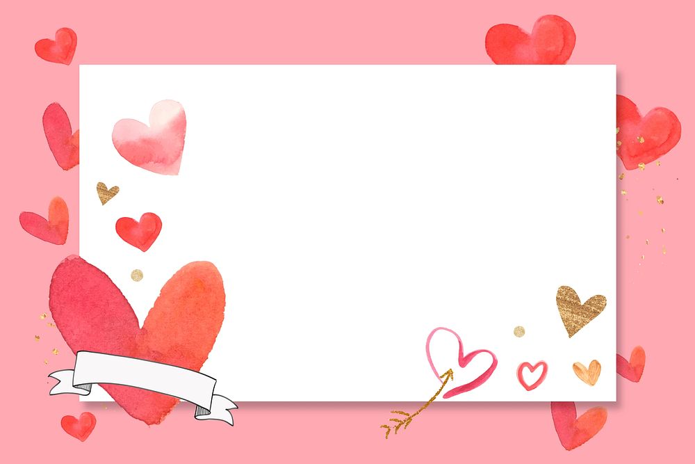 Valentine's card frame with design space
