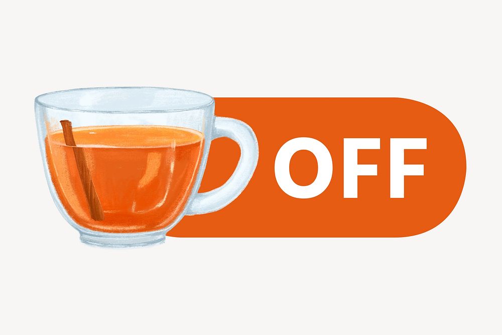 Hot tea slide icon