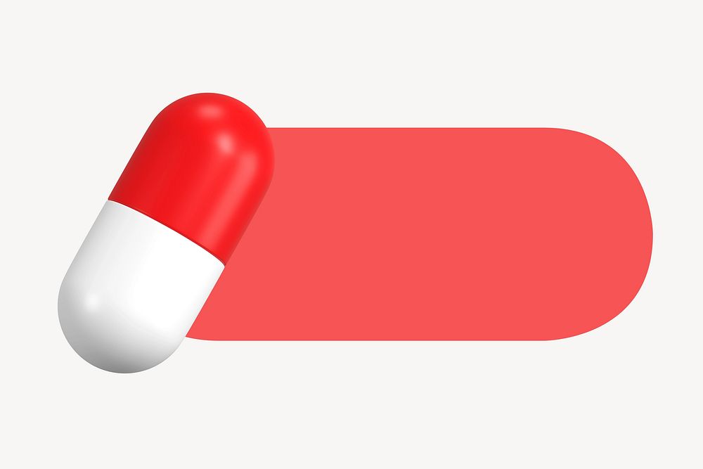 3D capsule medicine slide icon