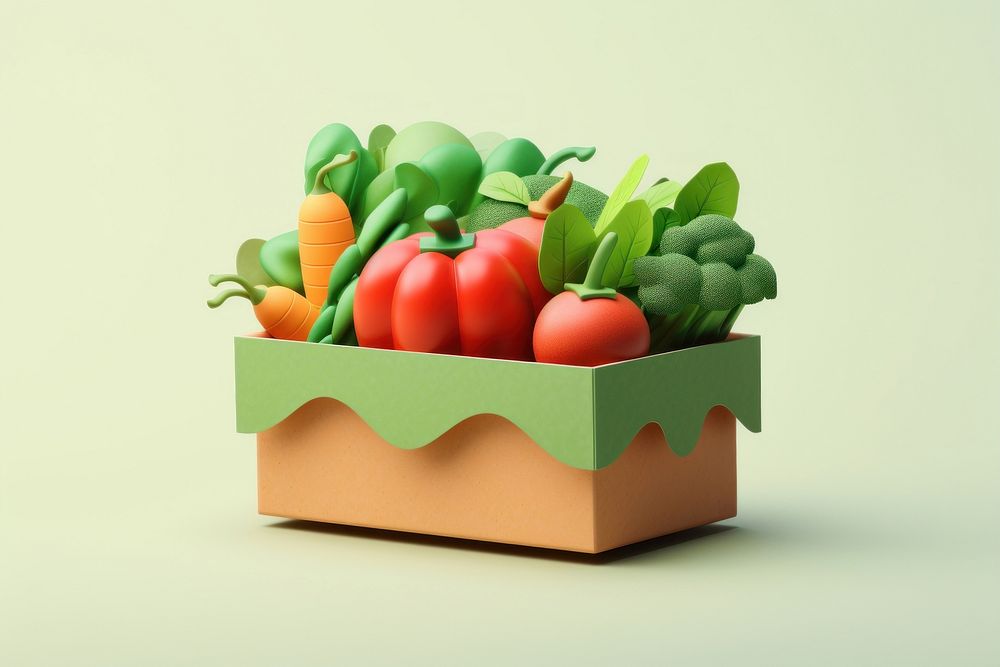 Food box plant vegetable. AI generated Image by rawpixel.