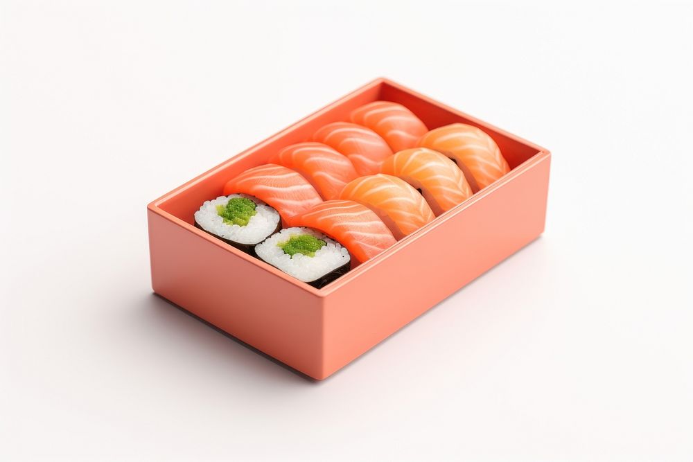 Sushi box food rice. 