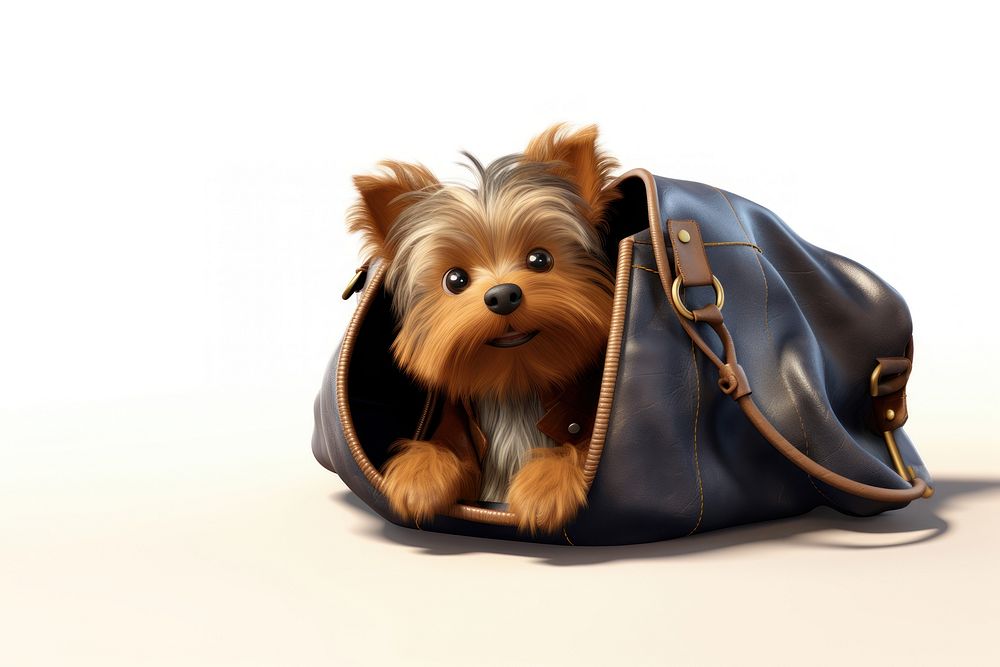 Bag terrier handbag mammal. 