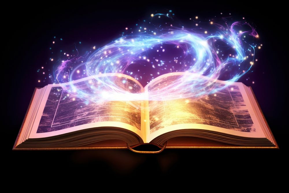 Magic book publication glowing intelligence. AI generated Image by rawpixel.