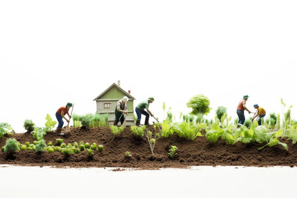 Agriculture farmers land planting agriculture gardening. AI generated Image by rawpixel.