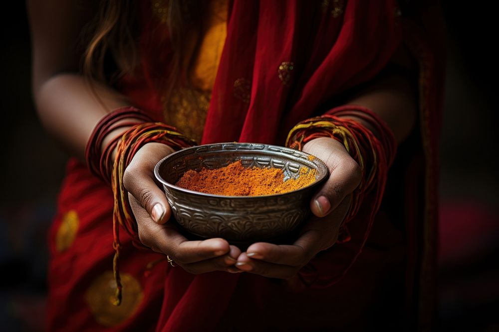 Holding adult woman bowl. 