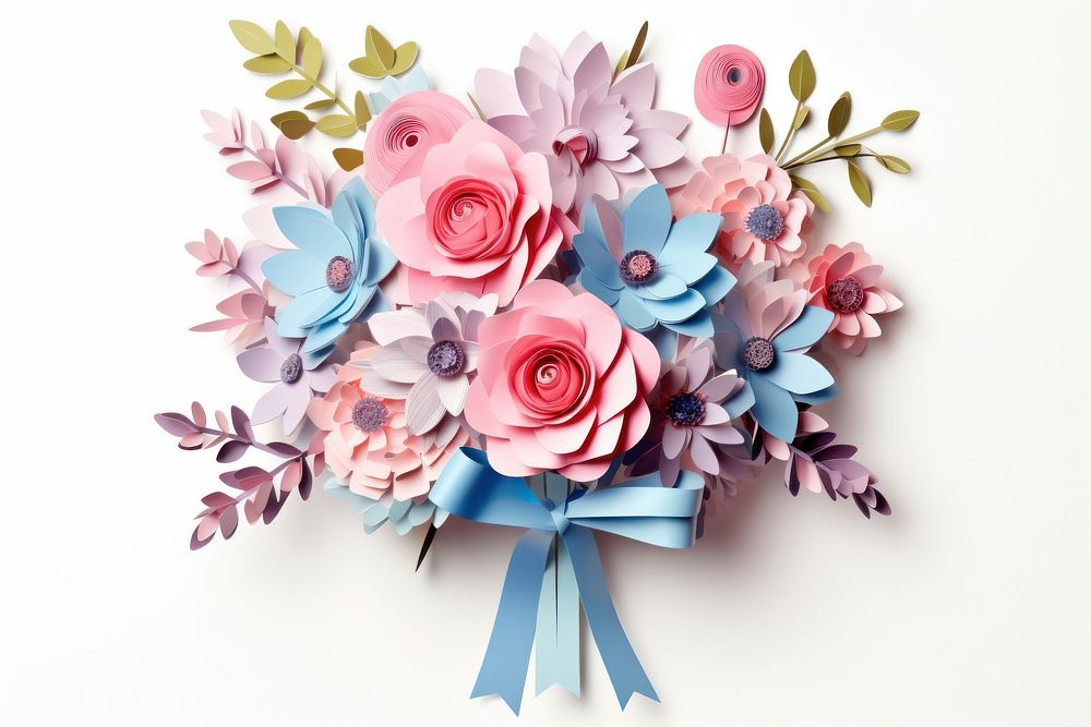 Flower paper plant craft. AI generated Image by rawpixel.