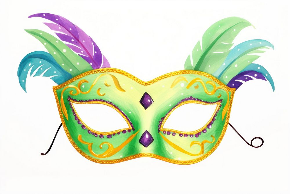 Mardi gras carnival drawing paint. AI generated Image by rawpixel.