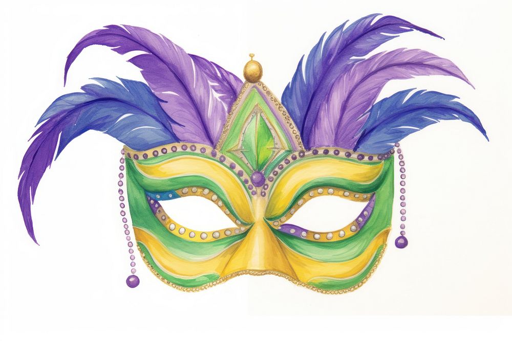 Mardi gras carnival drawing paint. AI generated Image by rawpixel.