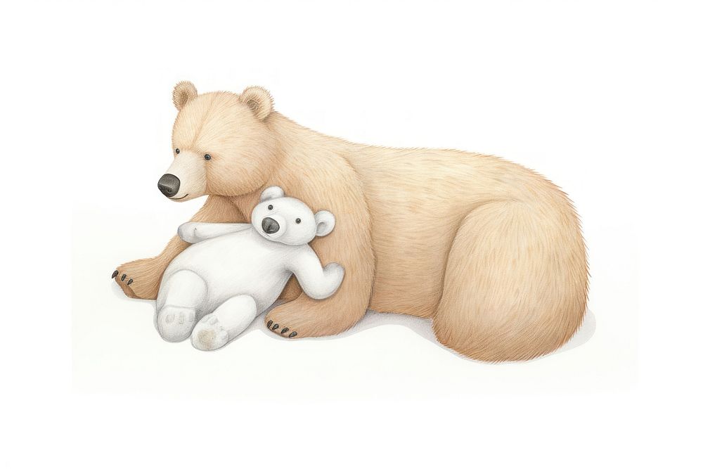 Bear wildlife drawing animal. AI generated Image by rawpixel.