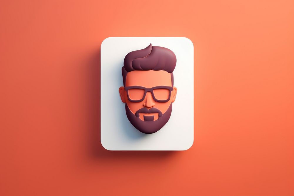 Profile icon portrait hipster face. AI generated Image by rawpixel.