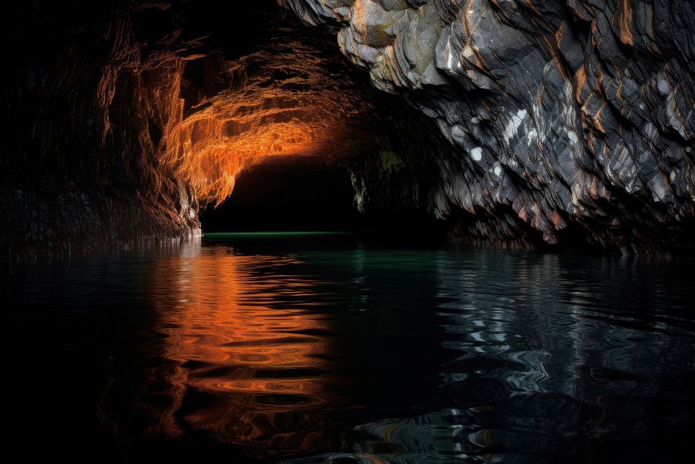 Cavern outdoors nature tranquility. AI generated Image by rawpixel.