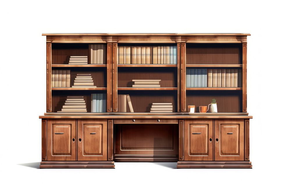 Office cabinet furniture bookshelf sideboard. AI generated Image by rawpixel.
