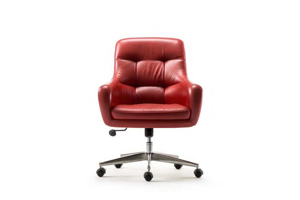 Office chair furniture armchair white background. 