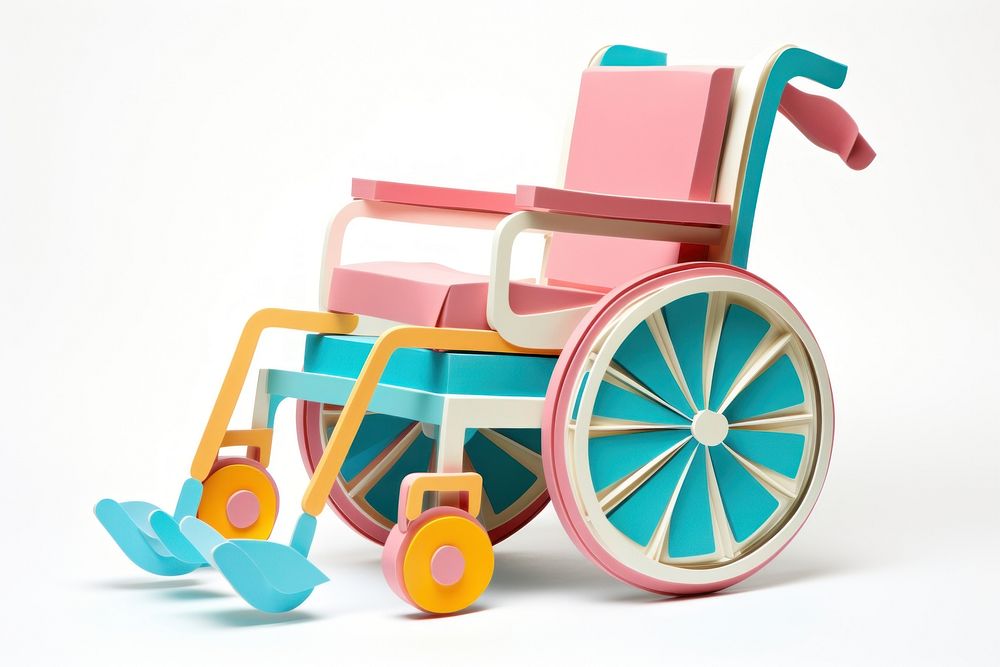 Wheel chair wheelchair white background parasports. AI generated Image by rawpixel.