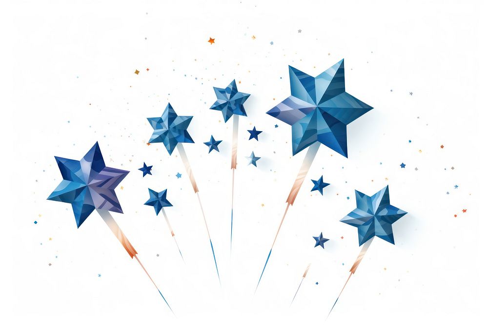Shooting stars paper white background celebration. AI generated Image by rawpixel.