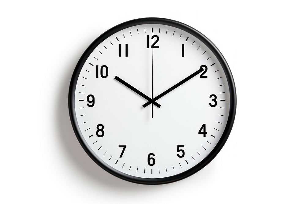 Wall clock white white background deadline. AI generated Image by rawpixel.
