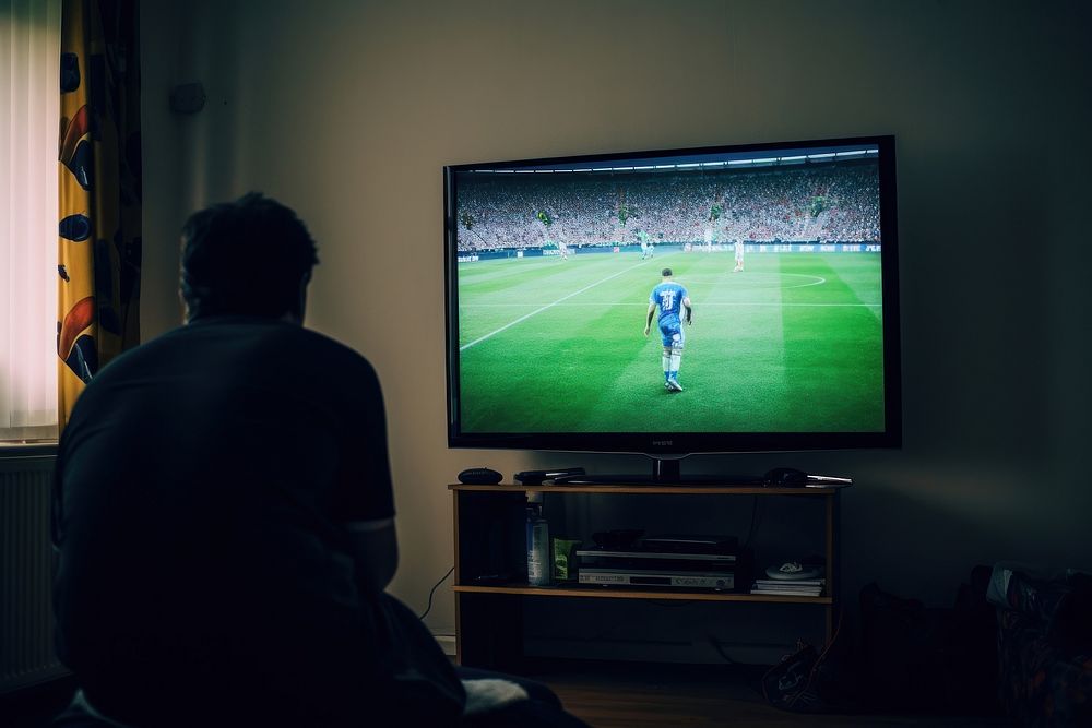 Television football watching screen. AI generated Image by rawpixel.