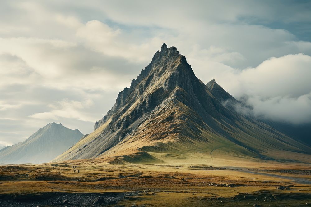 Mountain landscape sky panoramic. AI generated Image by rawpixel.