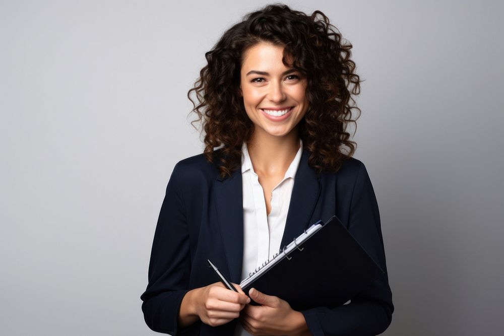 Smiling young American business woman portrait smiling smile. AI generated Image by rawpixel.