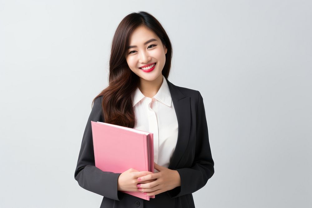 Smiling young Asian business woman smiling adult smile. AI generated Image by rawpixel.