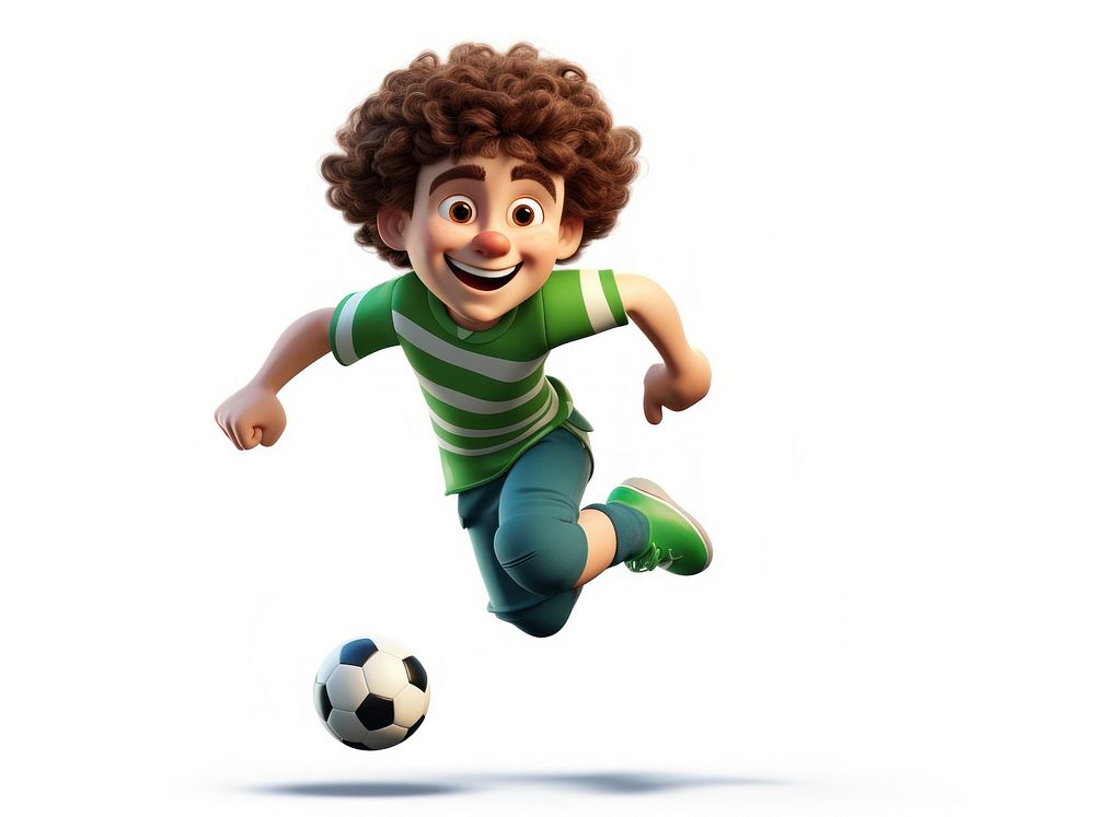 Football player cartoon sports white background. AI generated Image by rawpixel.