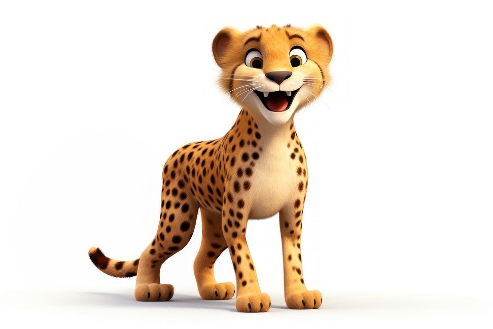 Cheetah leopard cartoon mammal. AI generated Image by rawpixel.