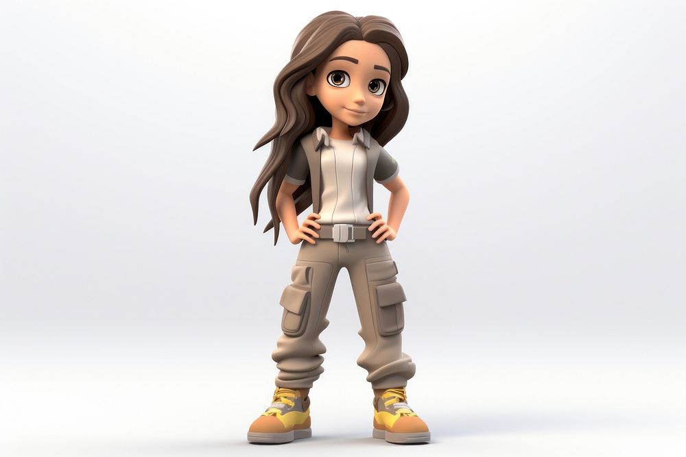 Cargo pants figurine cartoon toy. AI generated Image by rawpixel.