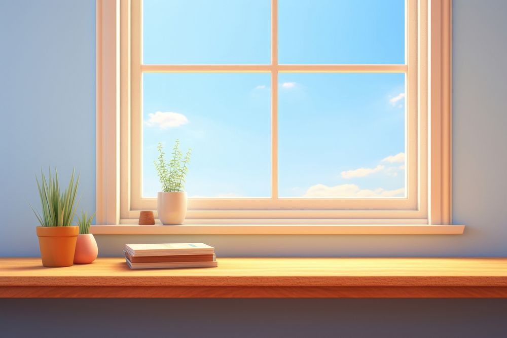 Window windowsill table home. AI generated Image by rawpixel.
