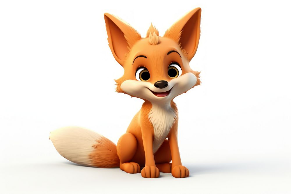 Animal cartoon mammal fox. AI generated Image by rawpixel.