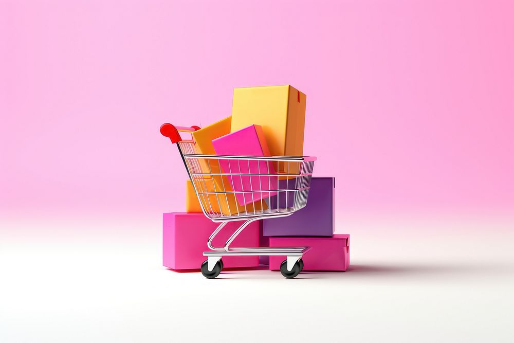 Consumerism variation yellow purple. AI generated Image by rawpixel.