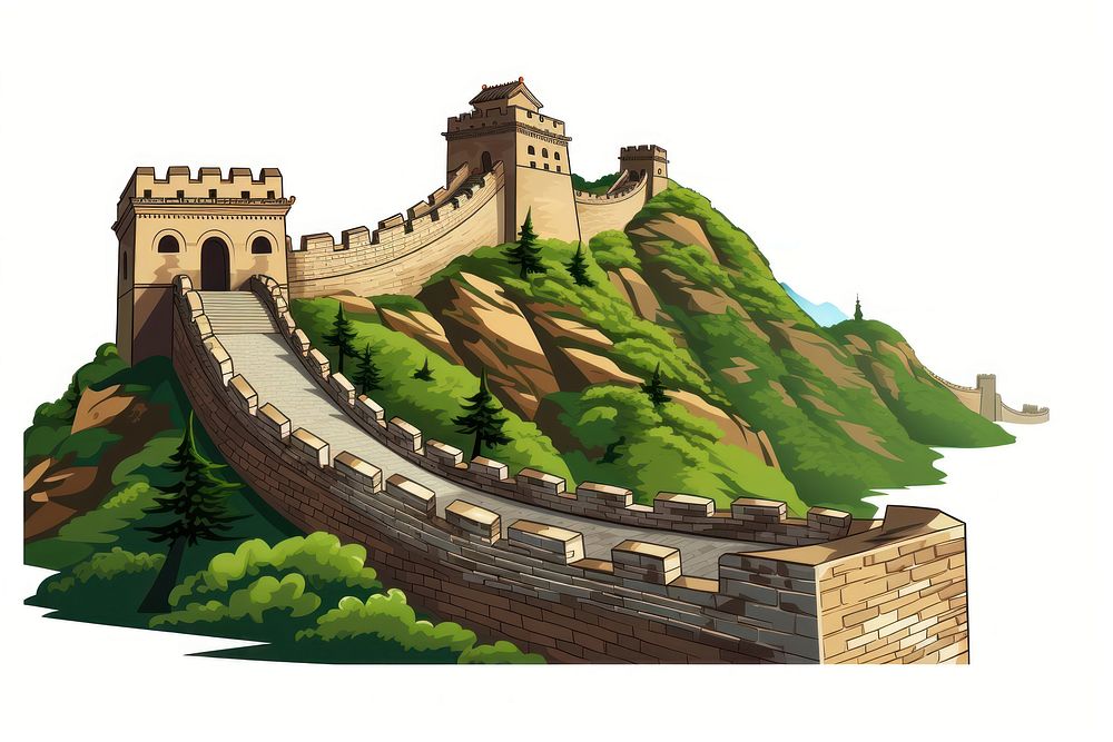China architecture castle wall. AI generated Image by rawpixel.
