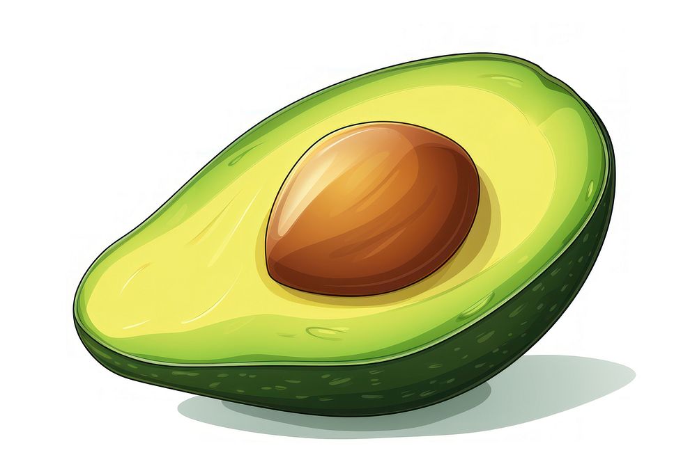 Avocado cartoon plant food. AI generated Image by rawpixel.