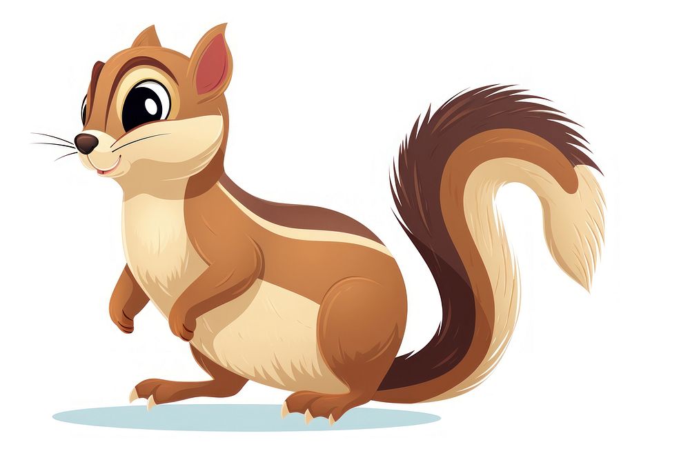 Chipmunk squirrel cartoon drawing. AI generated Image by rawpixel.