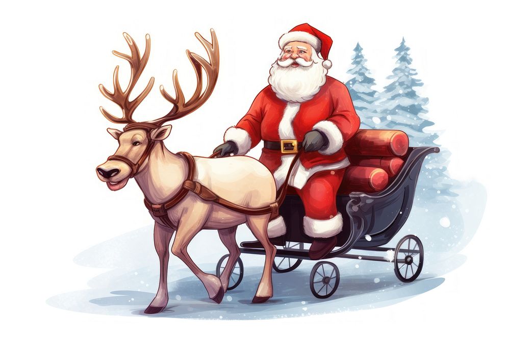 Santa claus christmas cartoon mammal. AI generated Image by rawpixel.