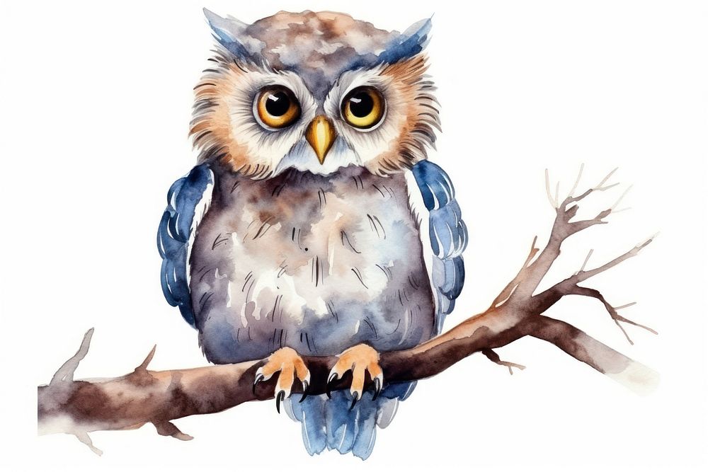 Animal owl drawing cartoon. AI generated Image by rawpixel.