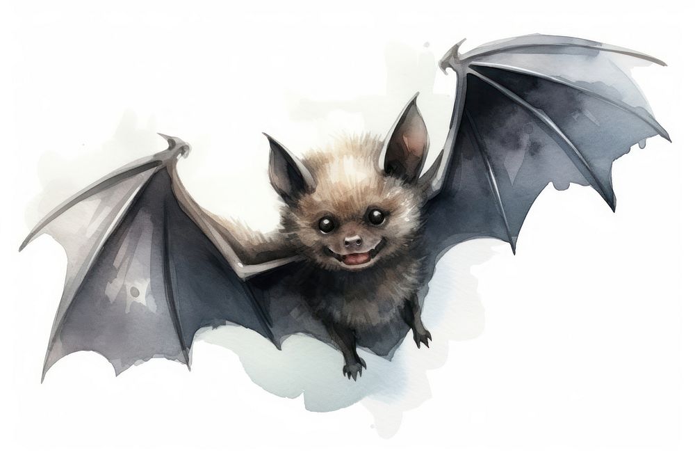 Animal bat wildlife cartoon. AI generated Image by rawpixel.