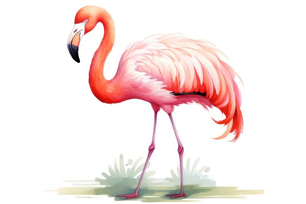 Animal flamingo cartoon bird. AI generated Image by rawpixel.
