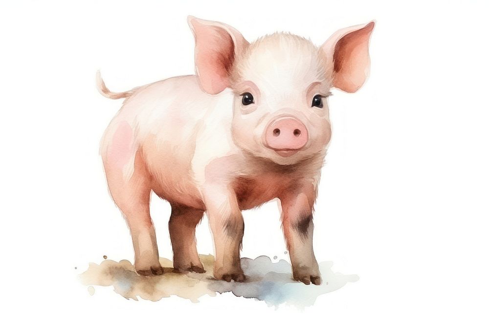 Animal pig cartoon mammal. AI generated Image by rawpixel.