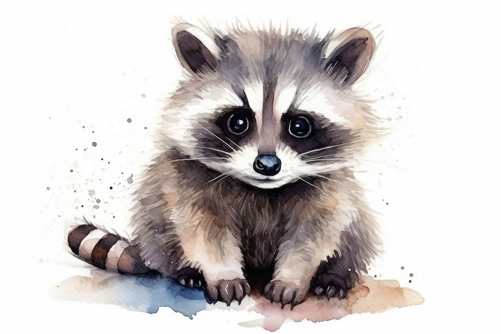 Animal raccoon cartoon mammal. AI generated Image by rawpixel.