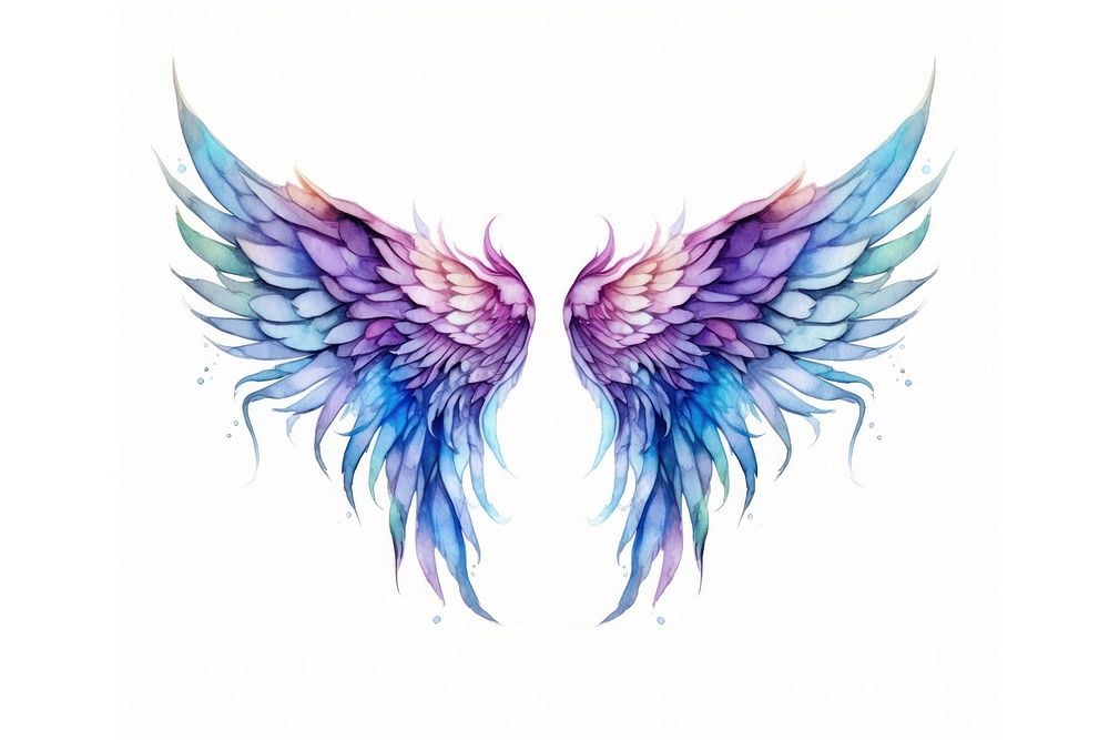 Wings fairy art white background. AI generated Image by rawpixel.