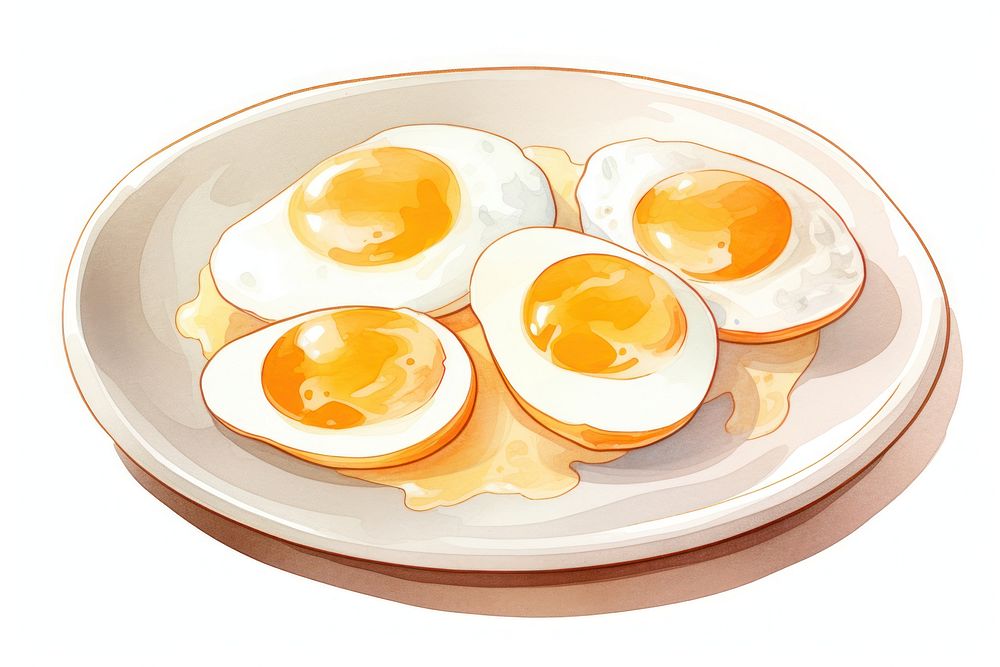 Egg plate food breakfast. AI generated Image by rawpixel.