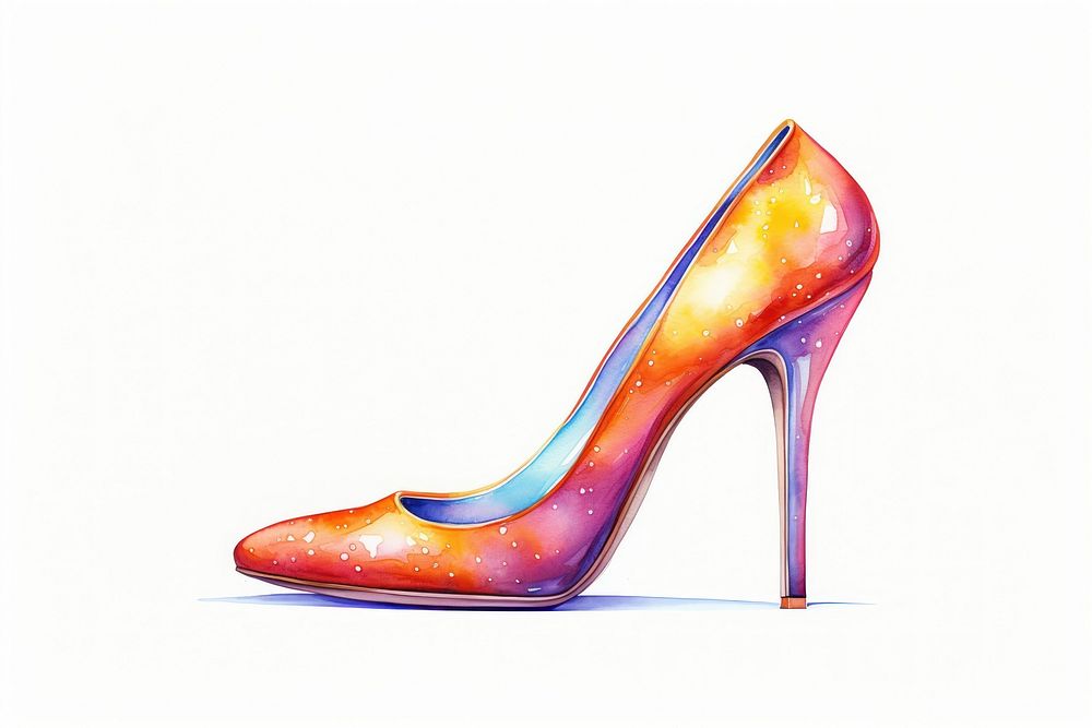 High heel footwear shoe white background. AI generated Image by rawpixel.