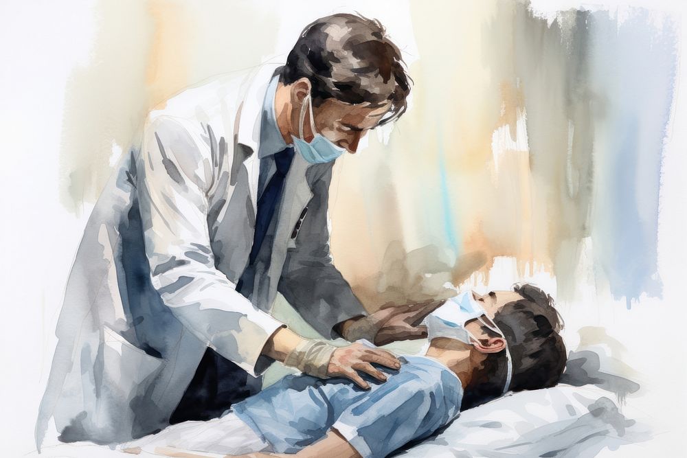 Covid19 patient hospital doctor. AI generated Image by rawpixel.