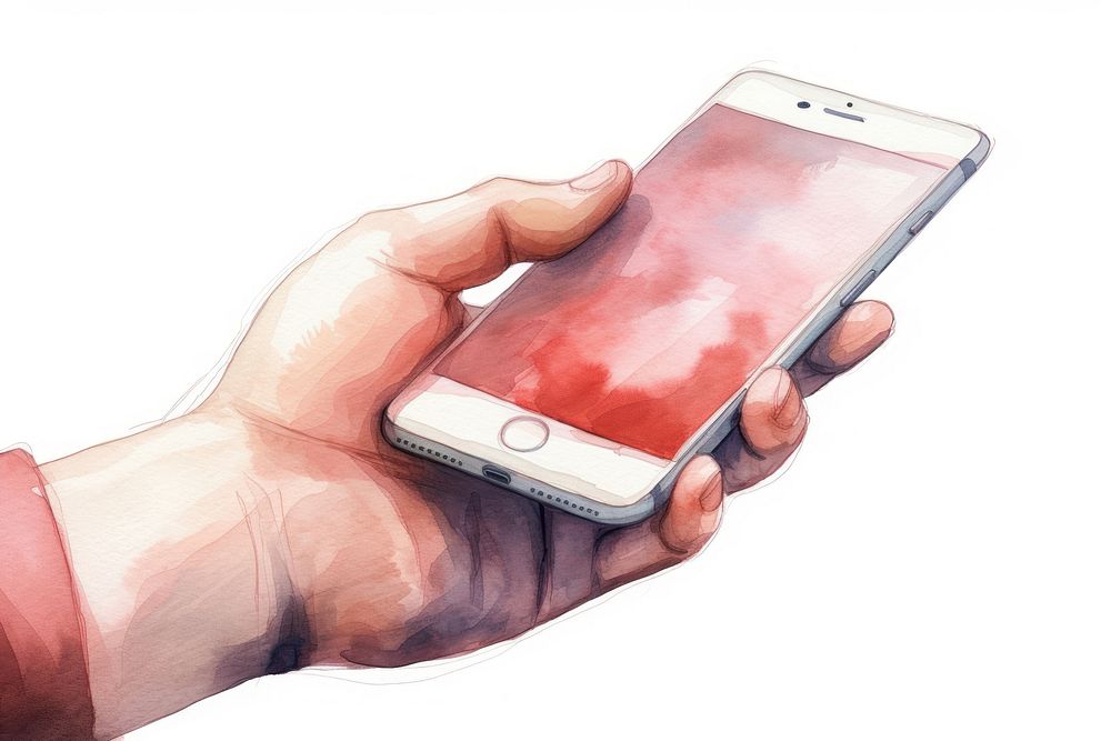 Mobile phone holding screen hand. AI generated Image by rawpixel.