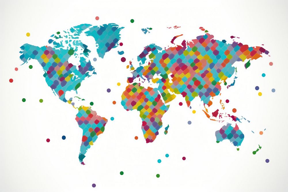 World map celebration creativity technology. AI generated Image by rawpixel.
