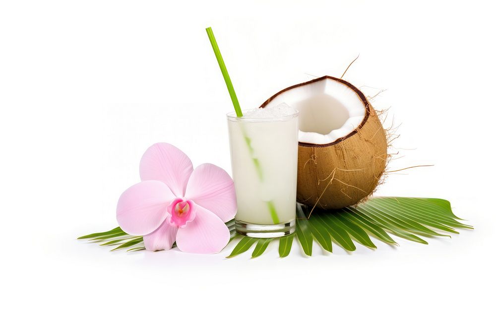 Green coconut flower plant fruit. AI generated Image by rawpixel.