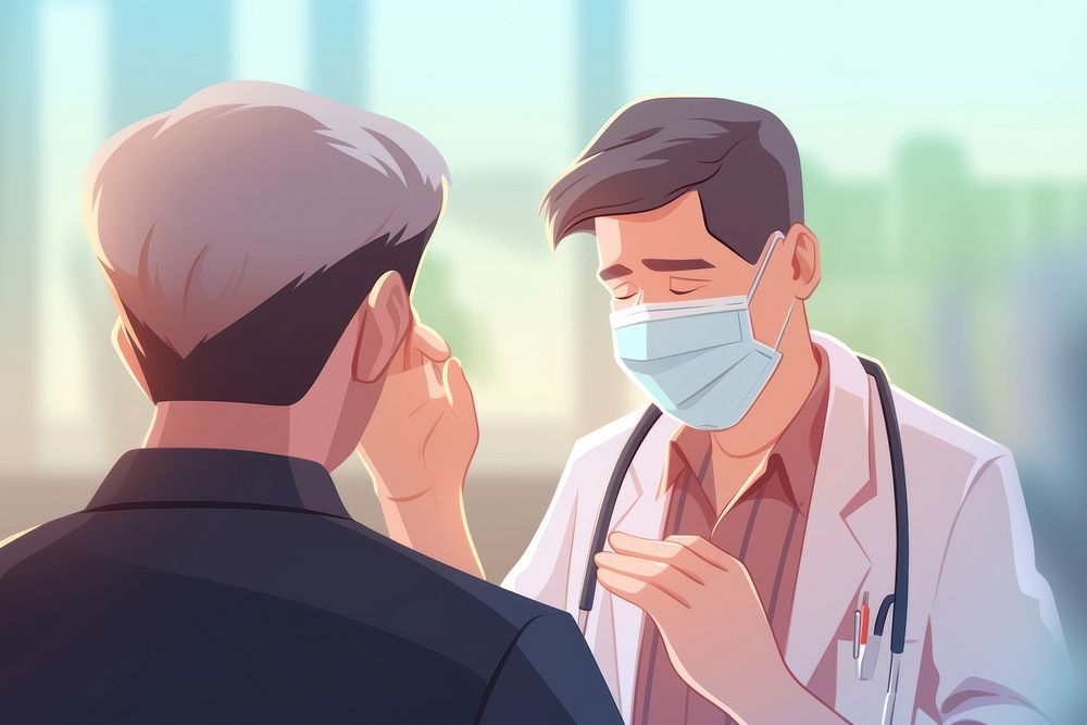 Covid19 patient doctor adult. AI generated Image by rawpixel.