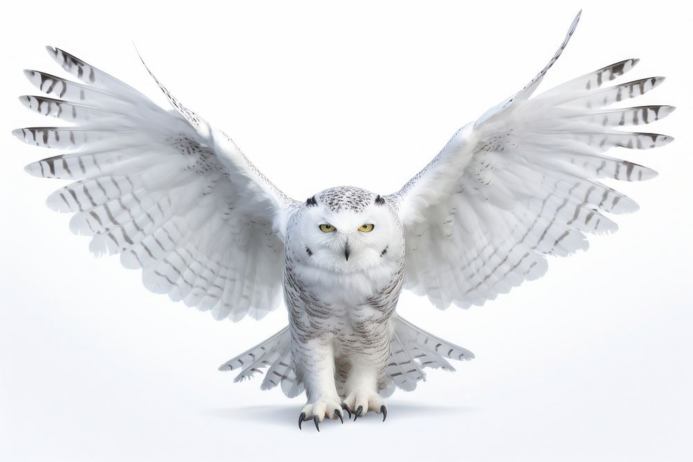 Snowy owl animal white bird. AI generated Image by rawpixel.